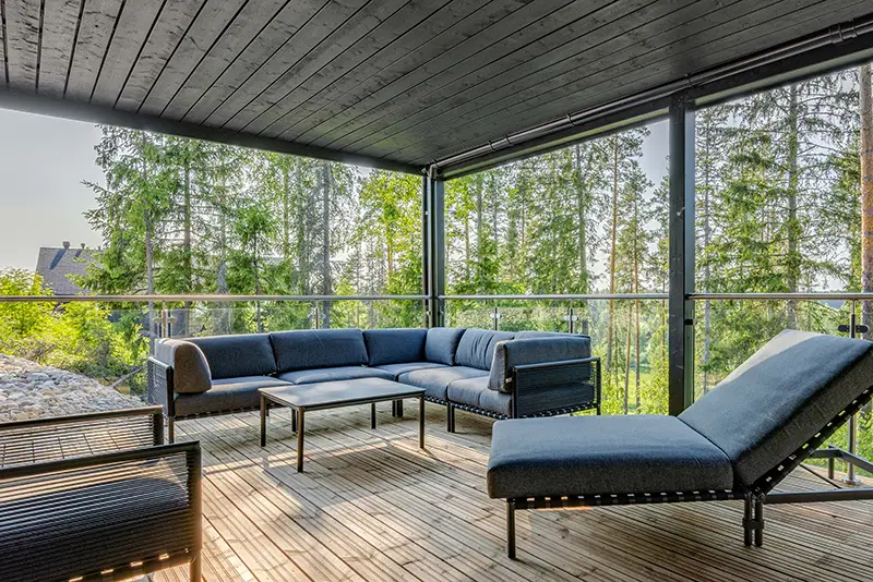 Large terrace at Himoksen Timantti