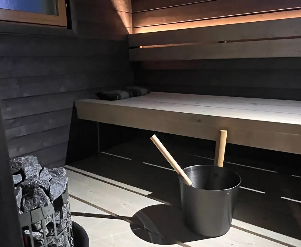Lovely sauna at Hupimajat