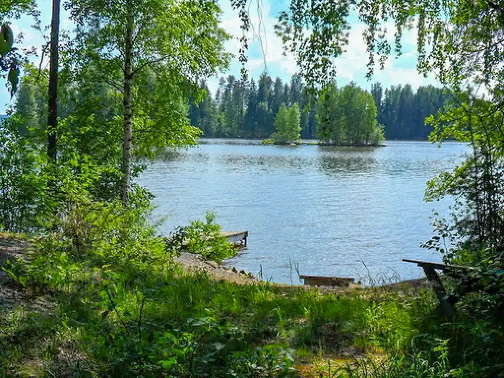 Lake shore at Pihlaja cabin in Lempäälä