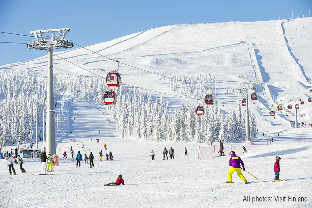 Ski slopes in Ylläs Lapland