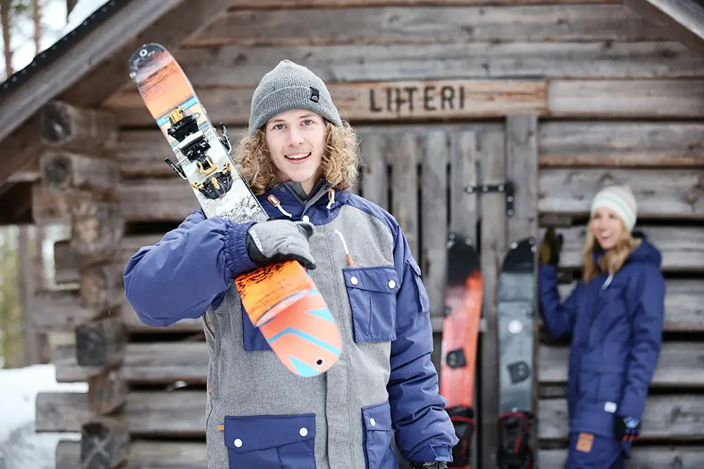 Skiers in Lapland