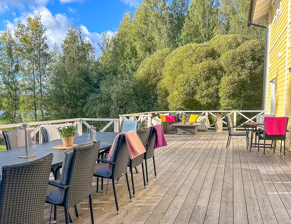 Large terrace at Villa Laitniemi