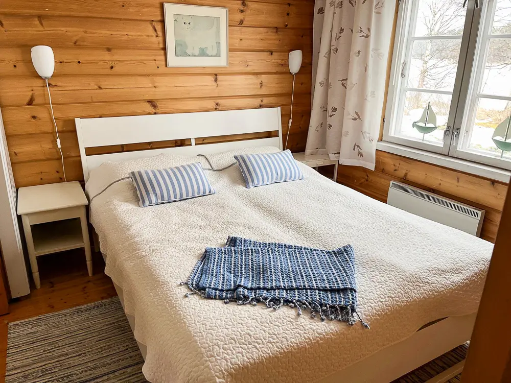 Bedroom at Virranniemi cottage, Heinävesi